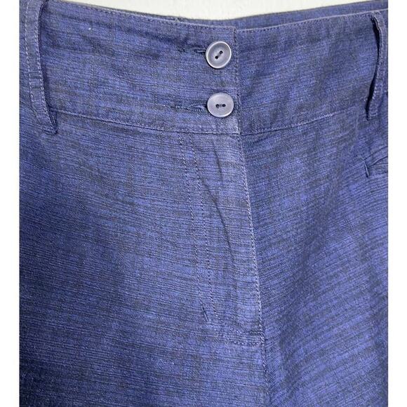 EILEEN FISHER WIDE LEG CROPPED PANTS SIZE M 100% COTTON - Picture 4 of 11